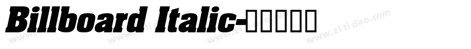 Billboard Italic字体转换